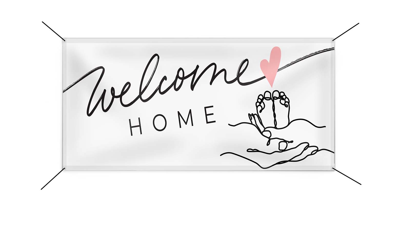 welcome home banner on white background
