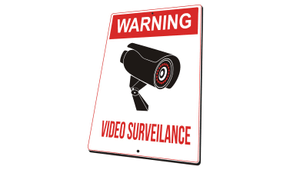 video surveillance warning dibond sign
