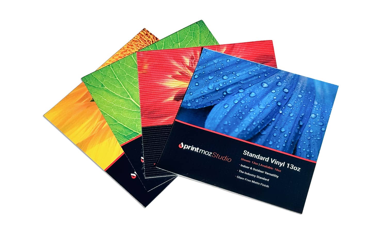 four banner samples on white background