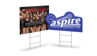 lovb volleyball yard signs on white background