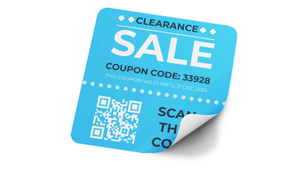 qr code sticker for coupon