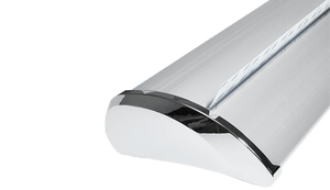 side view of retractable banner stand base