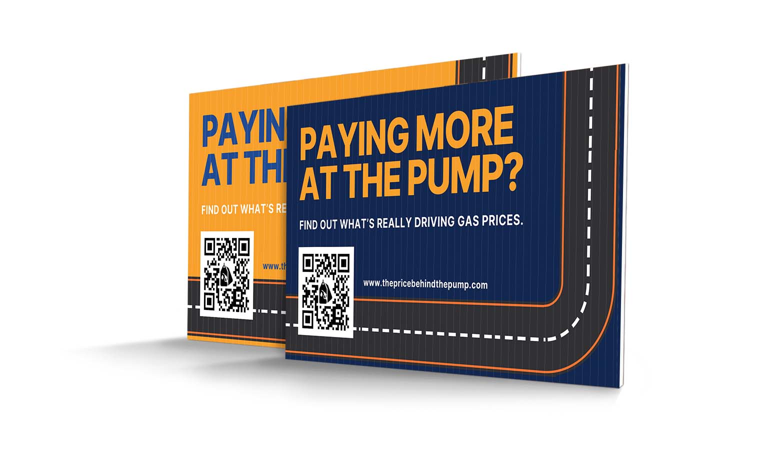 two pump toppers on display with white background