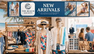 beach apparel point of purchase ultraboard in store sign on display