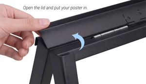 zoomed on top of metal a frame opening infographic