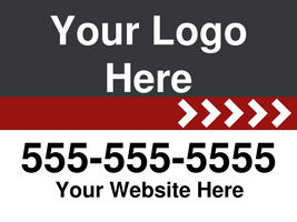 Gray, Dark Red and White Informational Real Estate Sign Template