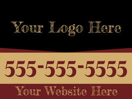 Cream, Black and Dark Red Real Estate Informational Sign Template