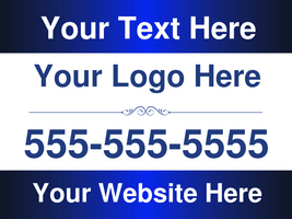 Blue and White Real Estate Sign Template