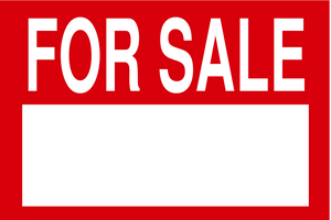 Red and White Custom For Sale Sign Template