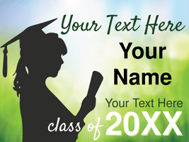 Graduate Your Text Here Class of 20XX Sign Template