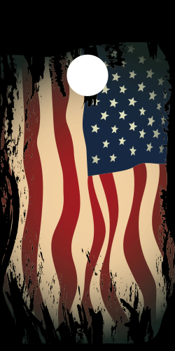 Torn American Flag Cornhole Template