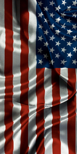 Silk crunched American Flag