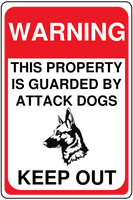 This Property is Guarded By Attack Dogs Sign Template