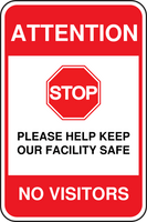 Please Help Keep Our Facility Safe Sign Template
