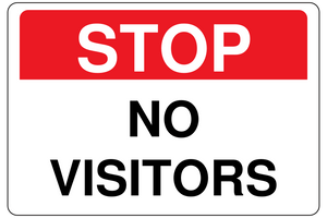 Stop No Visitors Sign Template