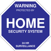 Warning Protected By Home Security System Sign Template