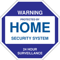 Warning Protected By Home Security System Sign Template