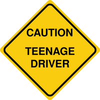 Caution Teenage Driver Sign Template