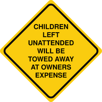 Children Left Unintended Sign Template