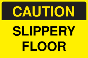 Caution Slippery Floor Sign Template
