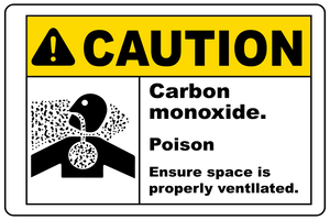 Caution Carbon Monoxide Poison Sign Template