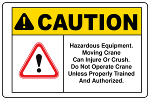 Caution Hazardous Equipment Sign Template