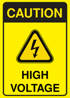 Caution High Voltage Sign Template