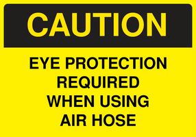 Caution Eye Protection Signs-Eye Protection Required Sign Template