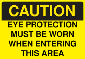  Caution Eye Protection Signs-Eye Protection Must Be Worn Sign Template