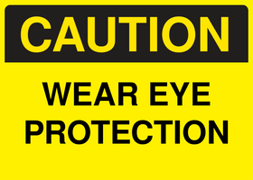 Caution Eye Protection Signs-Caution Wear Eye Protection Sign Template