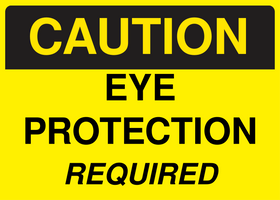 Caution Eye Protection Signs-Eye Protection Required Sign Template