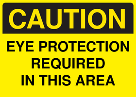 Caution Eye Protection Signs-Eye Protection Required Sign Template