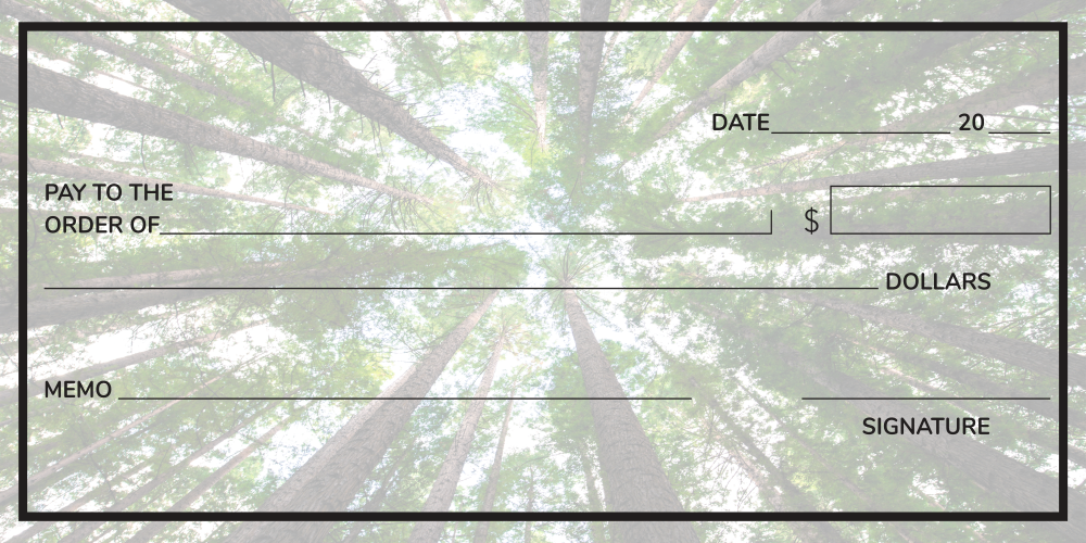 Trees in the Forest Giant Check Template