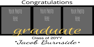 Congratulations Graduate Photo Collage Vinyl Banner Template