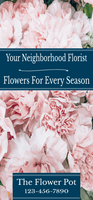 Florist Pink and Blue Retractable Banner Template