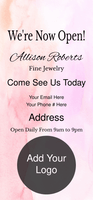 We're Now Open Jewelry Store Retractable Banner Template