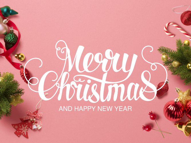 Merry Christmas and Happy New Years Sign Template