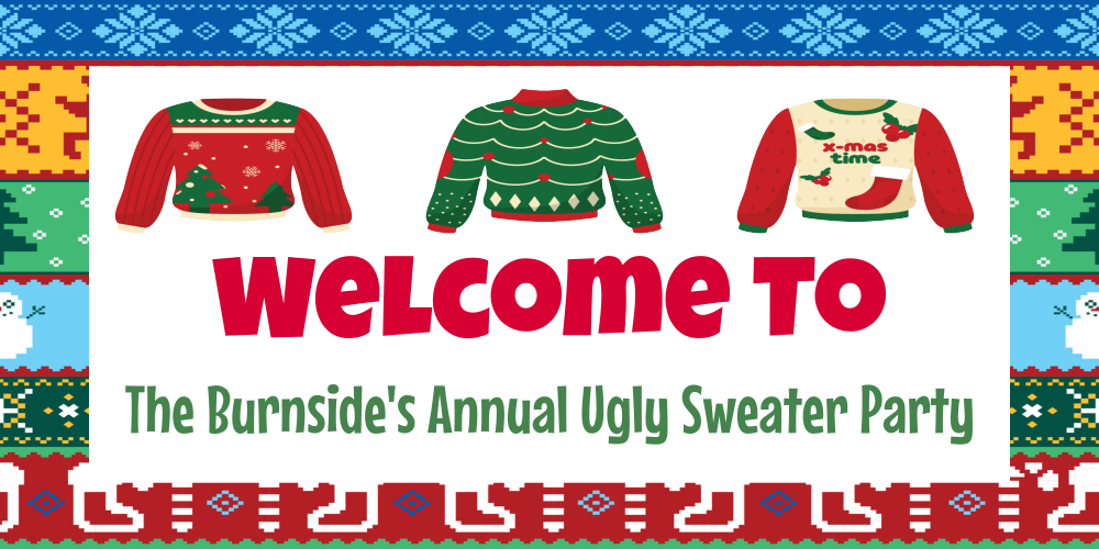 Welcome to the Ugly Christmas Sweater Party Vinyl Banner Template