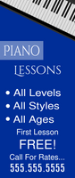 Piano Lessons Retractable Banner Template