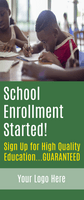 School Enrollment Premium Retractable Banner Template