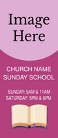 Pink Sunday School Church Retractable Banner Template