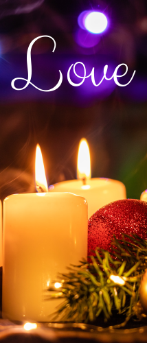 Candle Lite Christmas Love Pole Banner Template