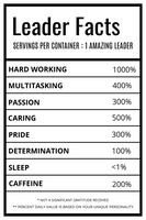 Leader Facts Decal Template