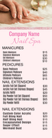 Nail Spa Price List Retractable Banner Template