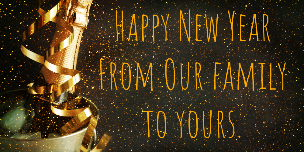 Happy New Year from our Family to Yours Vinyl Banner Template