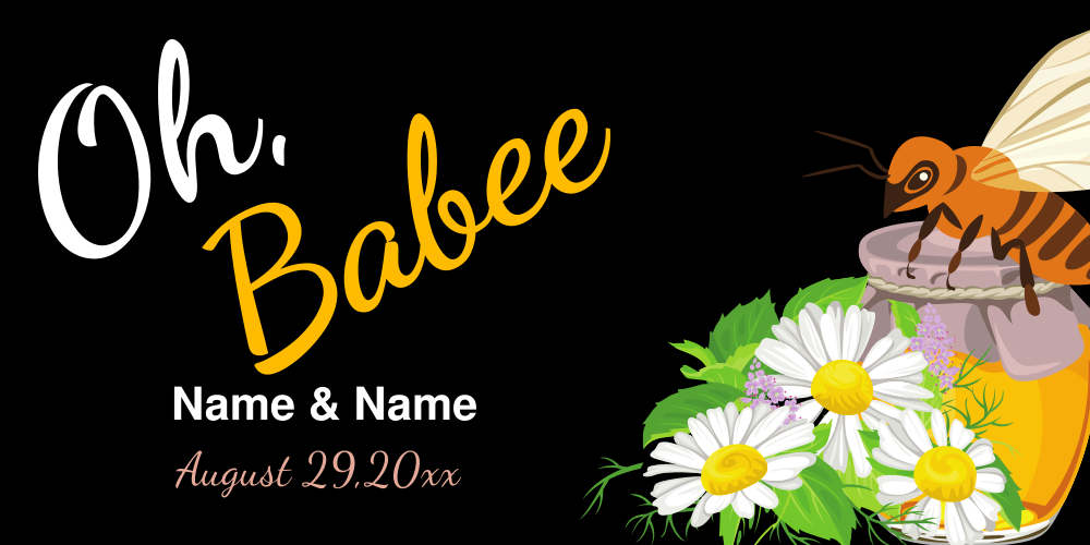 Oh Babee Baby Shower Vinyl Banner Template