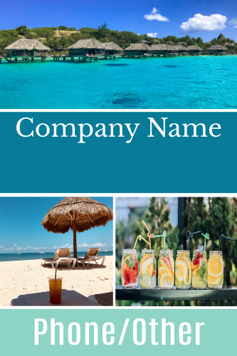 Beach Photos and Company Name Sign Template