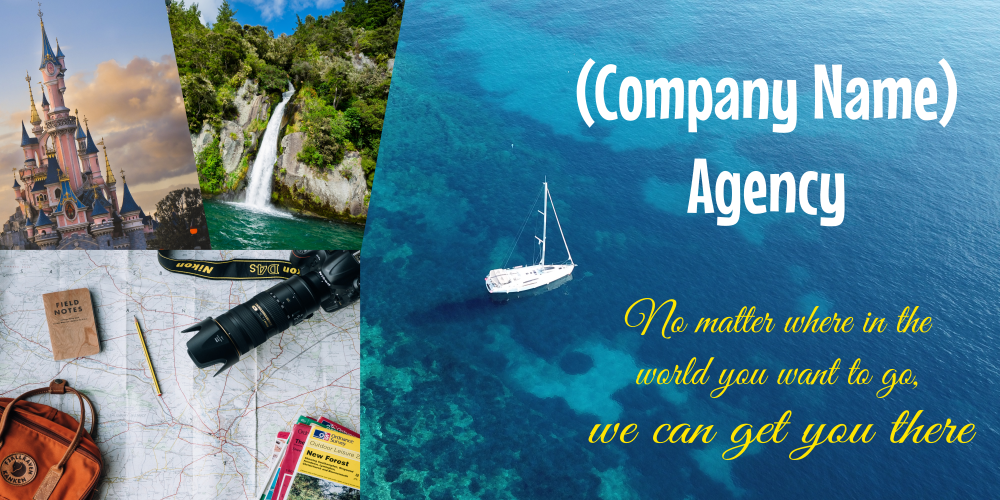 We Can Get You There Travel Agency Vinyl Banner Template
