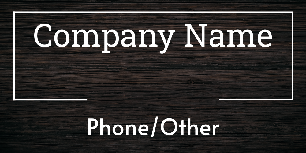 Dark Wood Restaurant Company Name Vinyl Banner Template