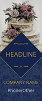 Blue with Wedding Cake Retractable Banner Template
